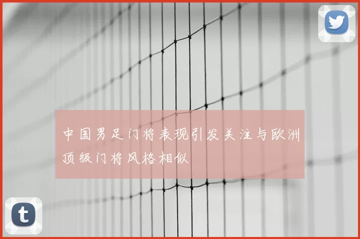 中国男足门将表现引发关注与欧洲顶级门将风格相似